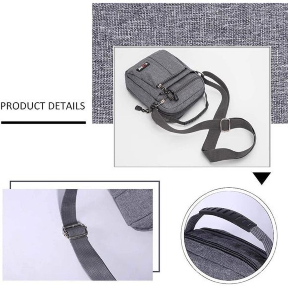Men's Messenger Bag - Crossbody Shoulder Bags Travel Bag - Picture 7 of 8